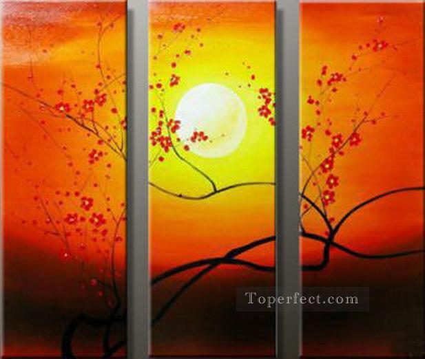 agp019 plum blossom group oil painting panel Oil Paintings